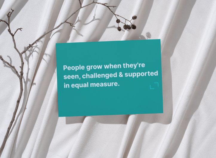 People grow when